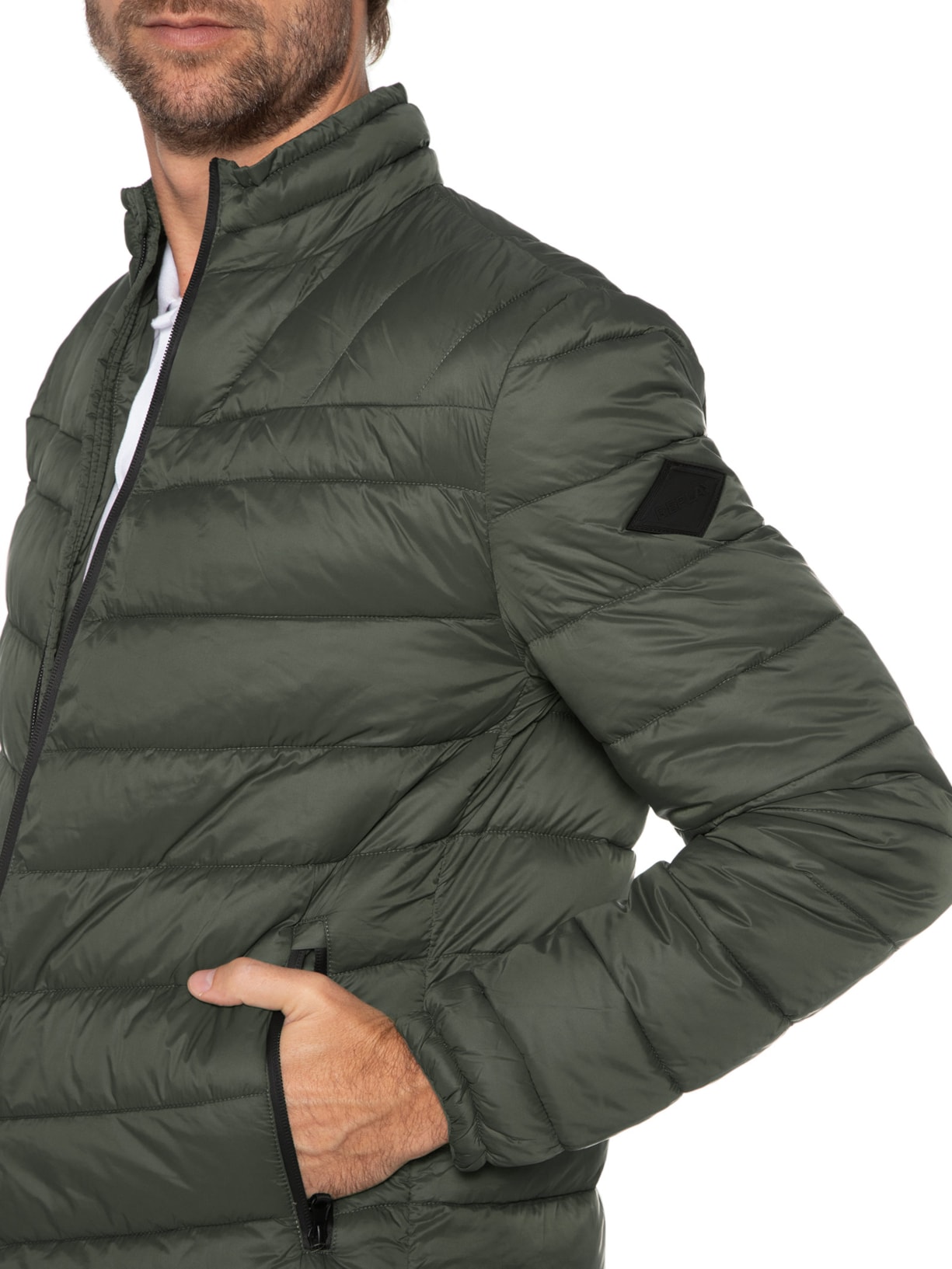 Jaqueta Masculina Nylon Basic Verde Replay