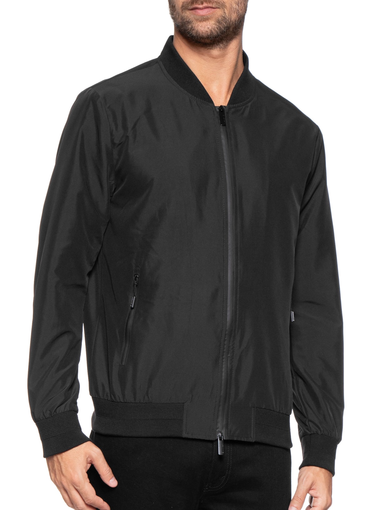 Jaqueta Masculina Nylon Bomber Liq Rep Preto Aramis