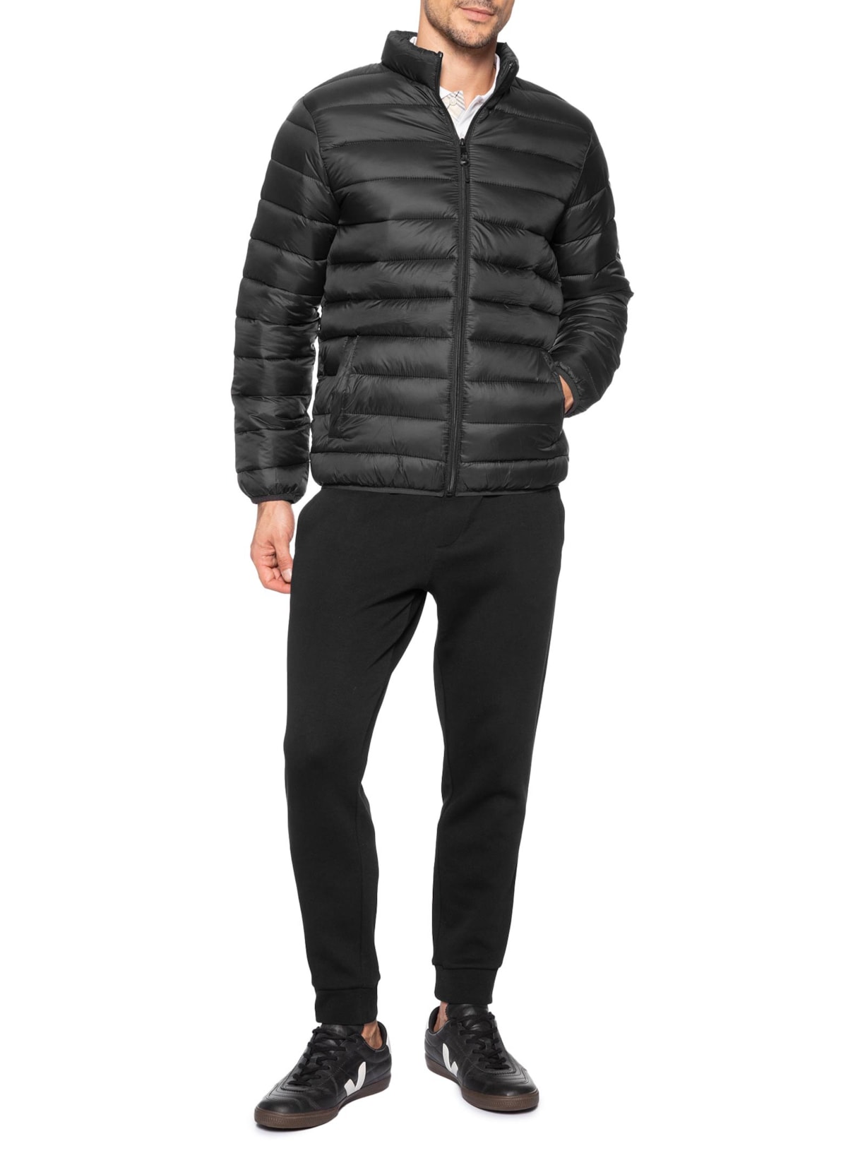 Jaqueta Masculina Nylon Gomos Preto Sergio K