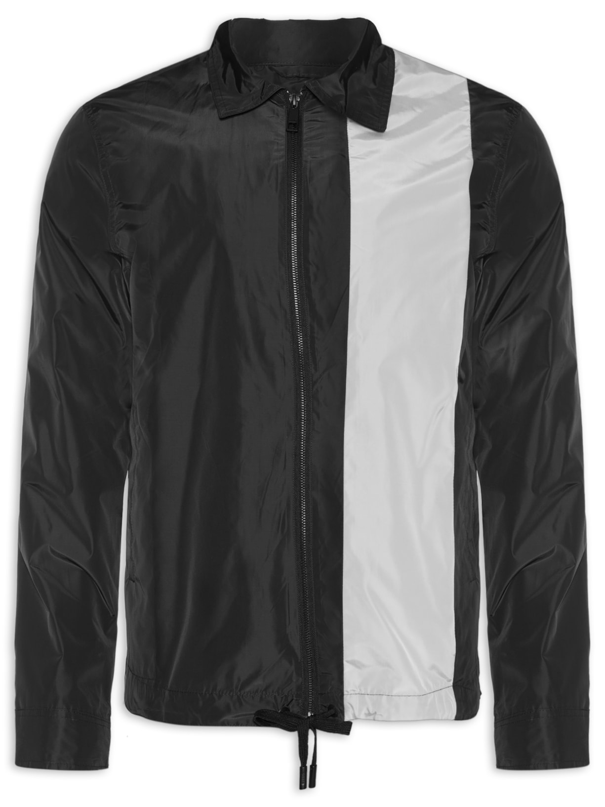 Jaqueta Masculina Nylon Imper Golf Stripe - Preto