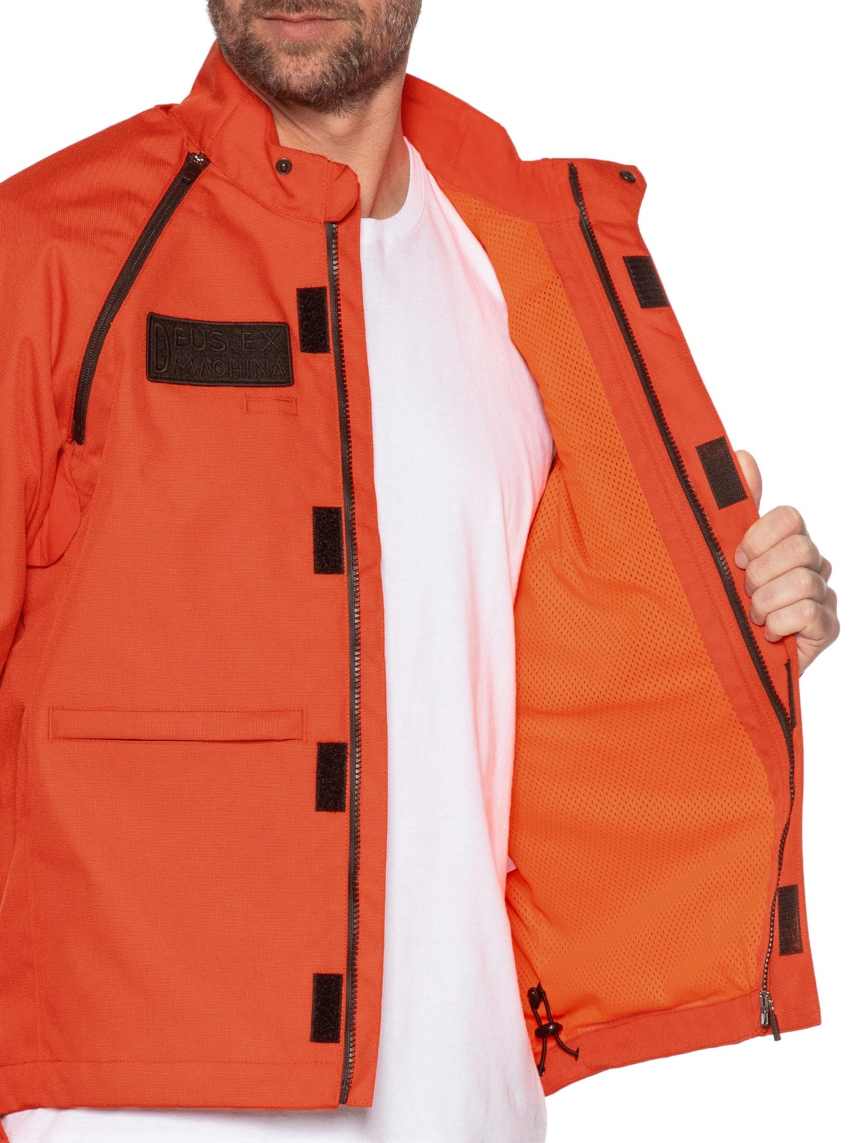  Jaqueta Masculina Off Road Cordura Laranja Deus Ex Machina