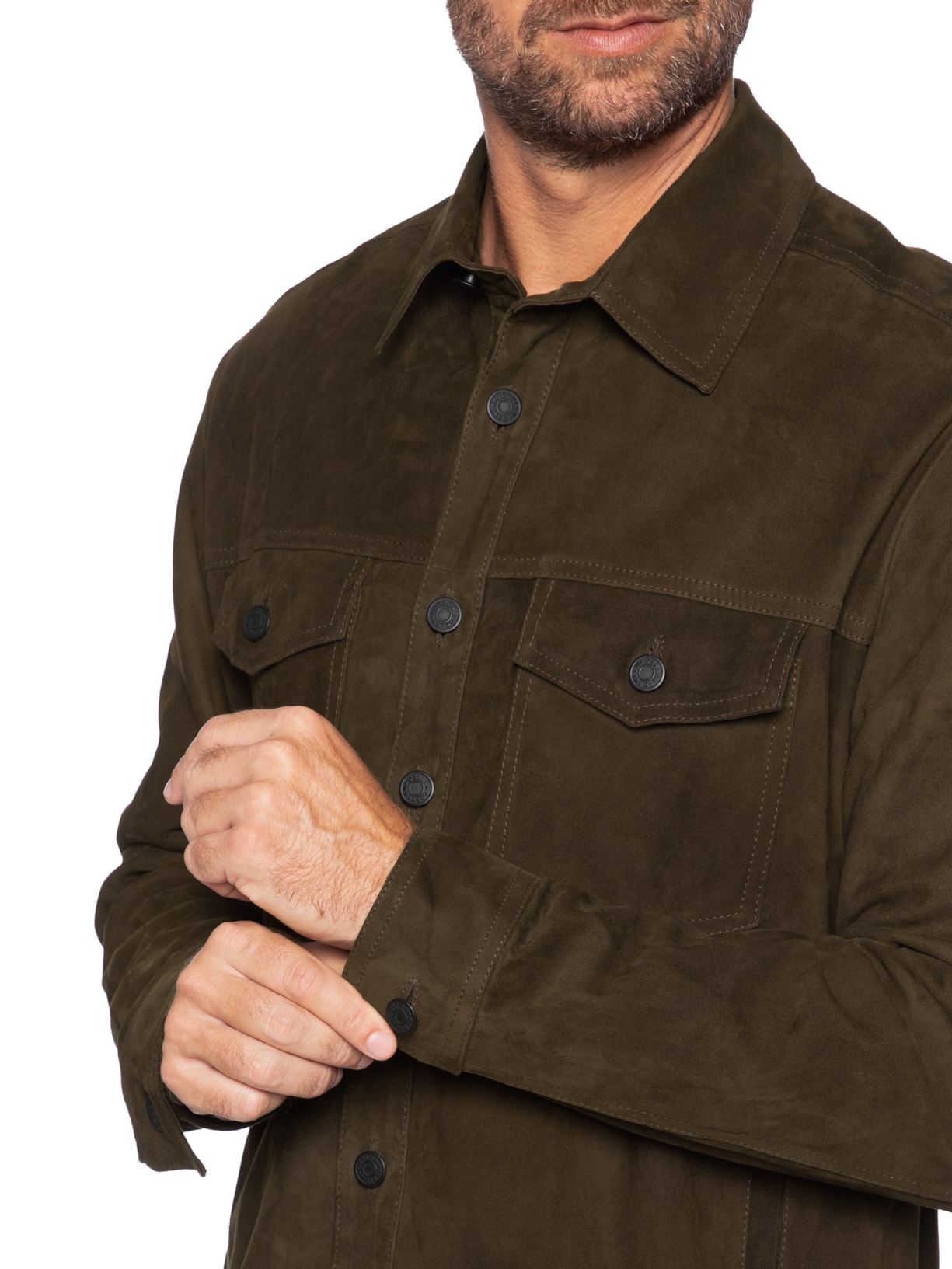 Jaqueta Masculina Over Leather – Marrom Osklen