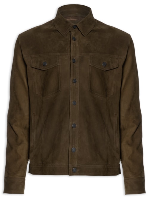 Jaqueta Masculina Over Leather – Marrom