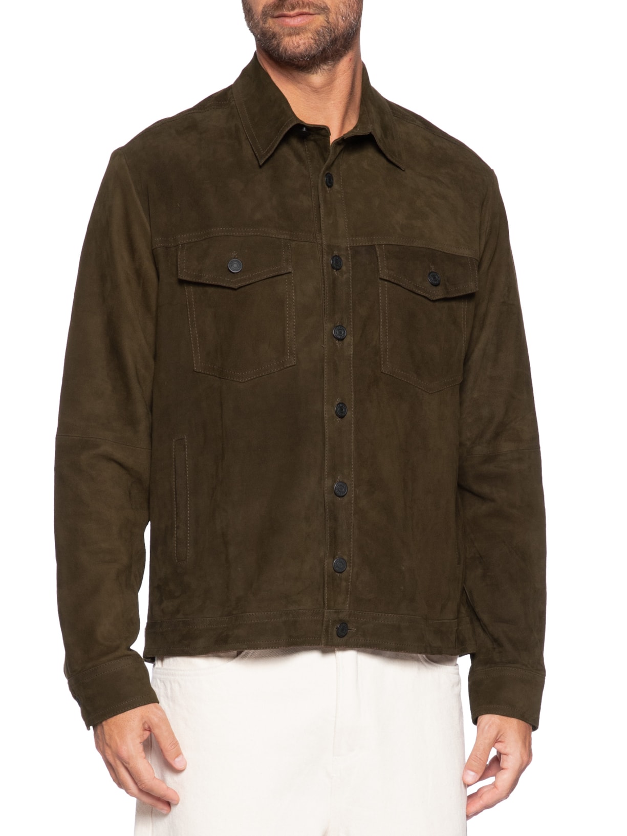 Jaqueta Masculina Over Leather – Marrom Osklen