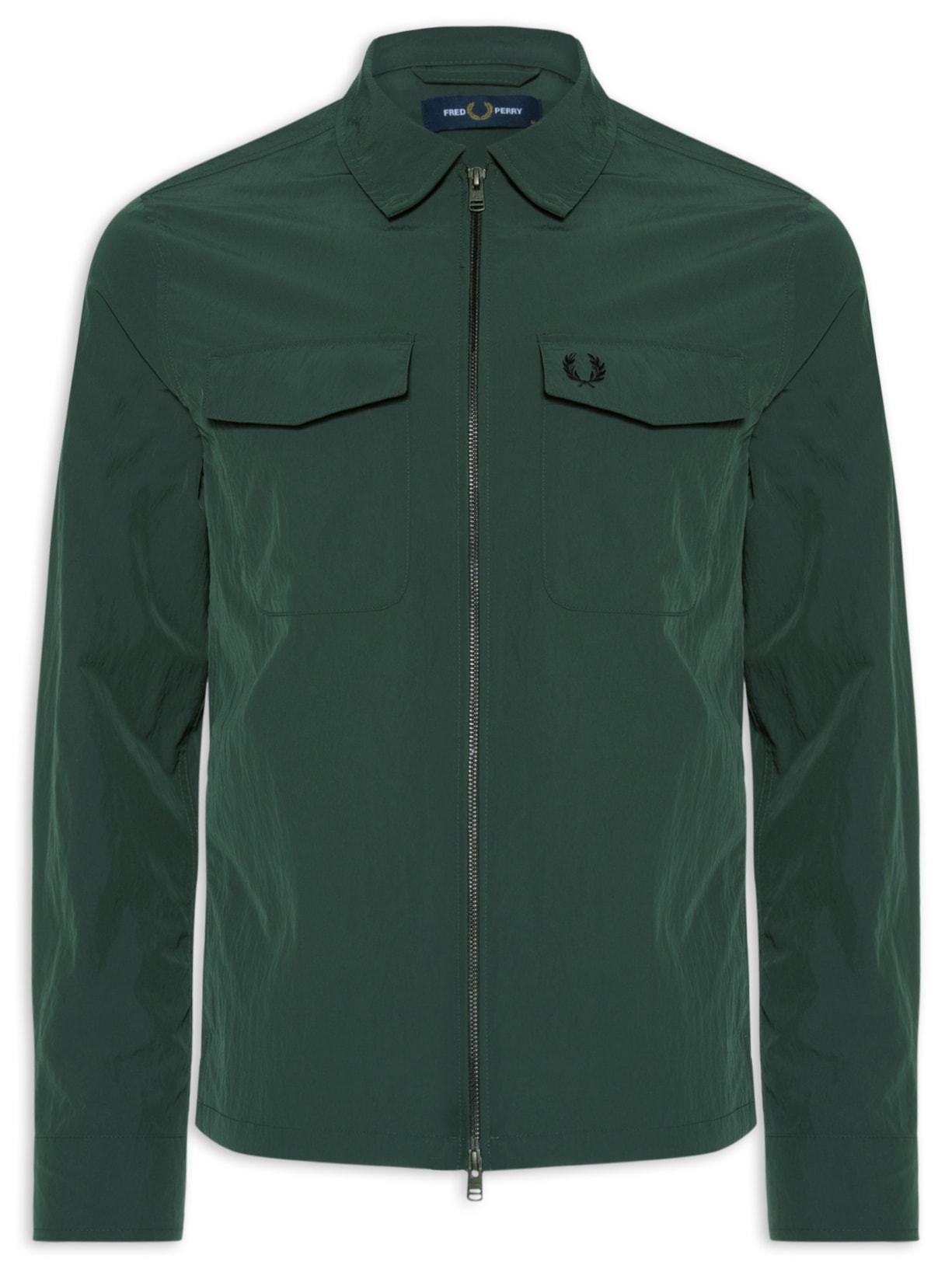Jaqueta Masculina Overshirt Corta Vento Classic Fit com Zíper - Verde
