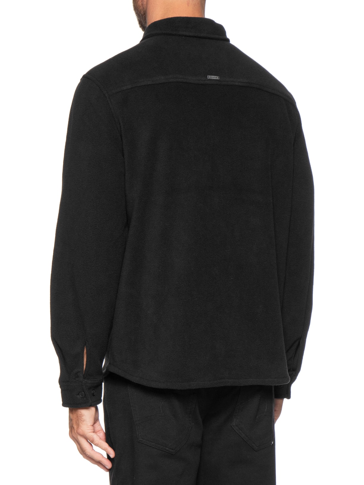 Jaqueta Masculina Overshirt Fleece Damie Preto Reserva