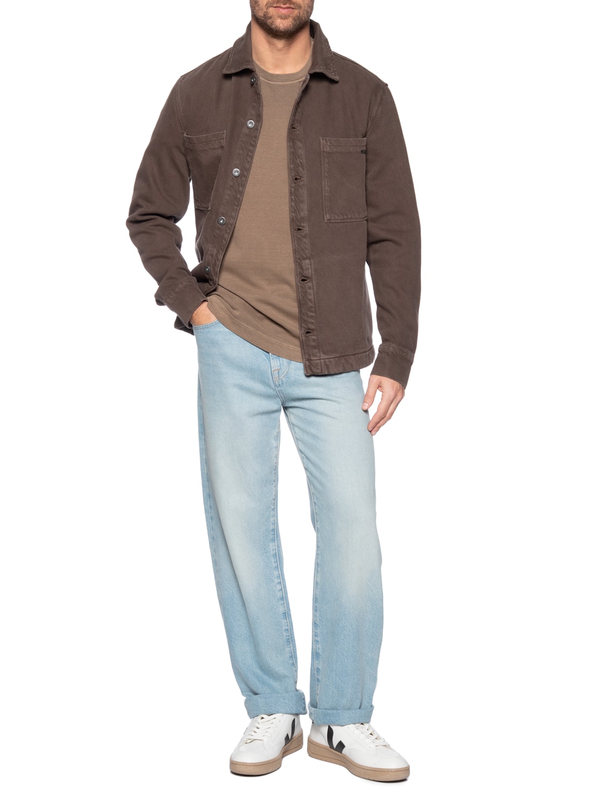 Jaqueta Masculina Overshirt Heavy Lyon Marrom Austral