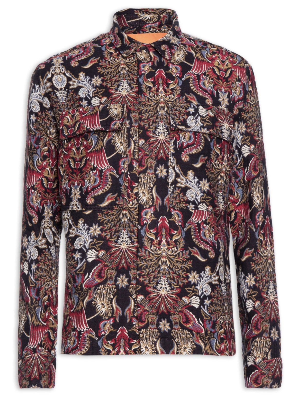 Jaqueta Masculina Overshirt Jacquard Origem - Preto