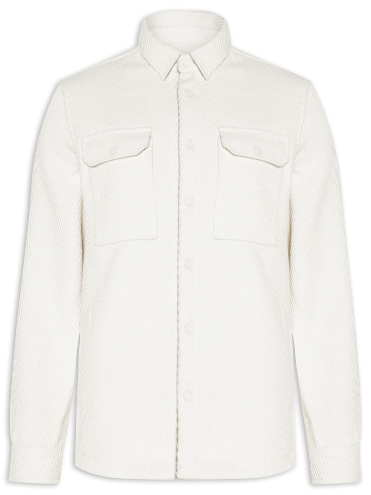 Jaqueta Masculina Overshirt La Mista Chevron - Branco