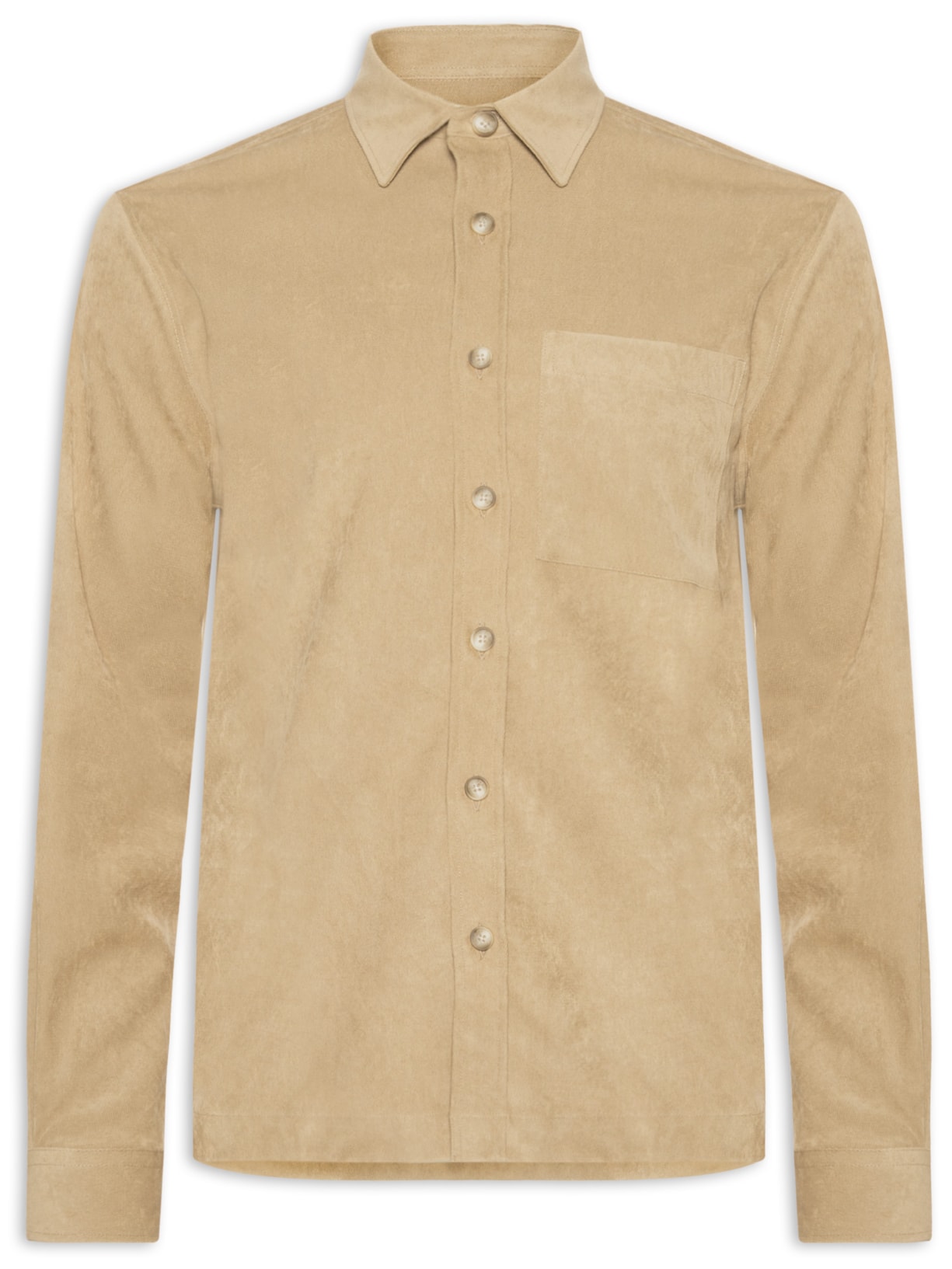Jaqueta Masculina Overshirt Twill Bege Zapalla