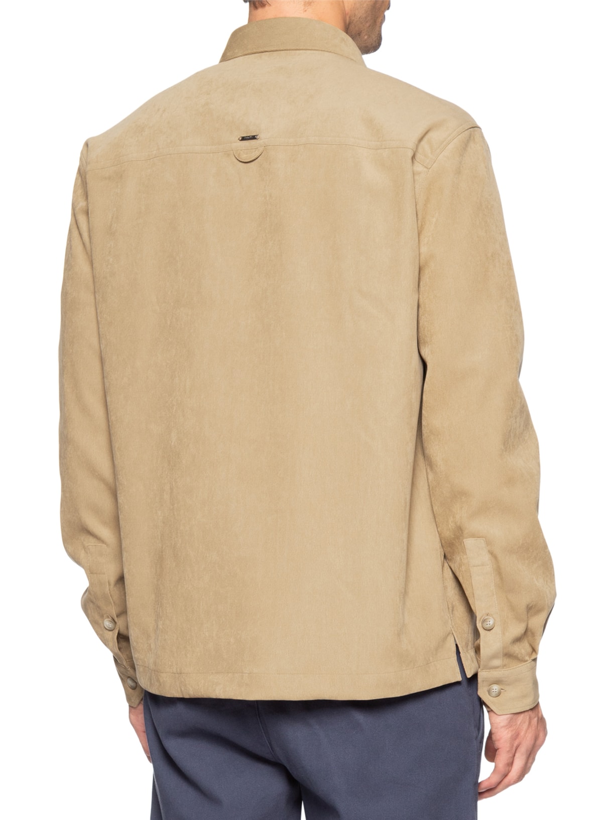 Jaqueta Masculina Overshirt Twill Bege Zapalla