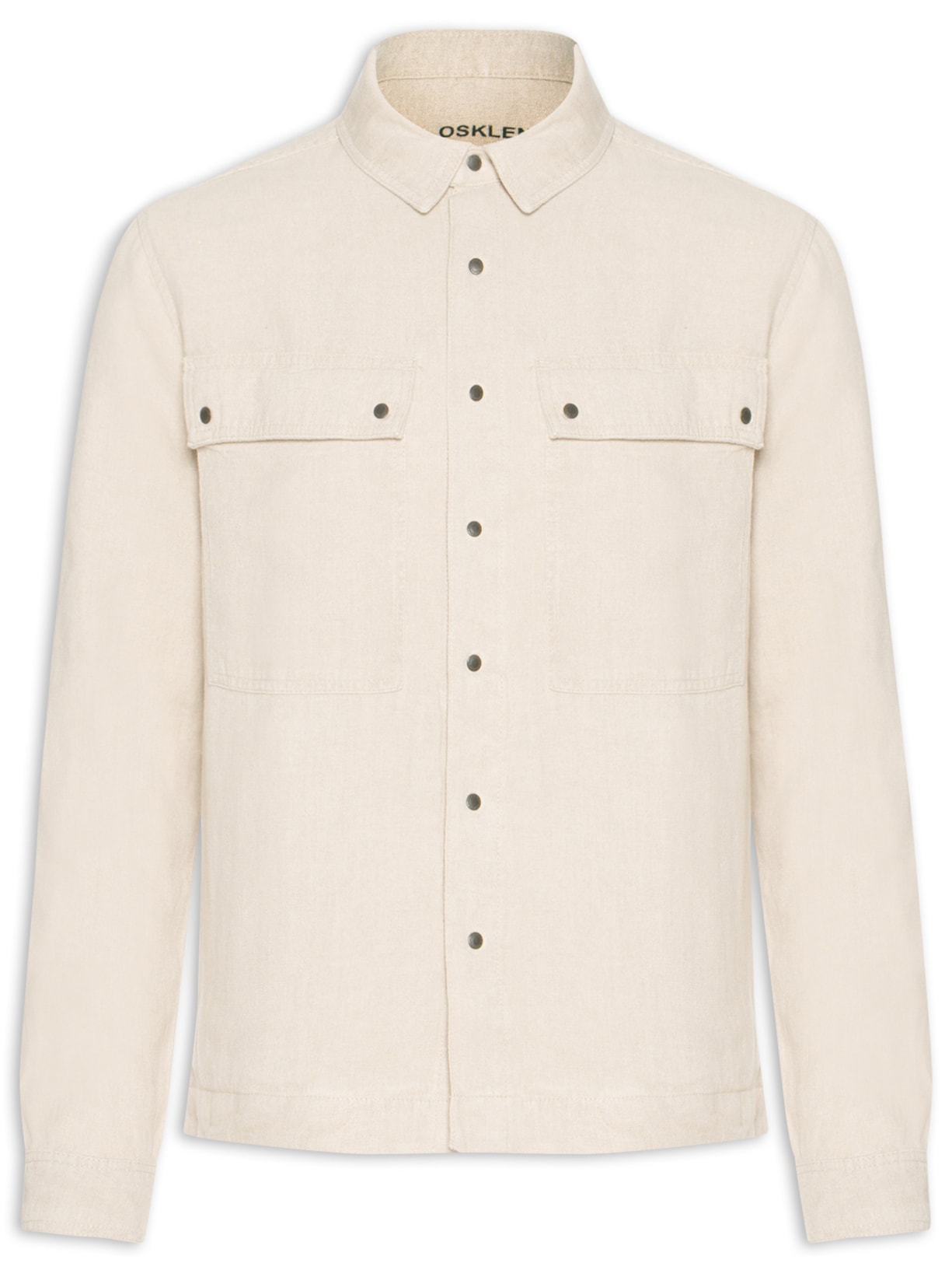 Jaqueta Masculina Overshirt Utility Linen - Bege