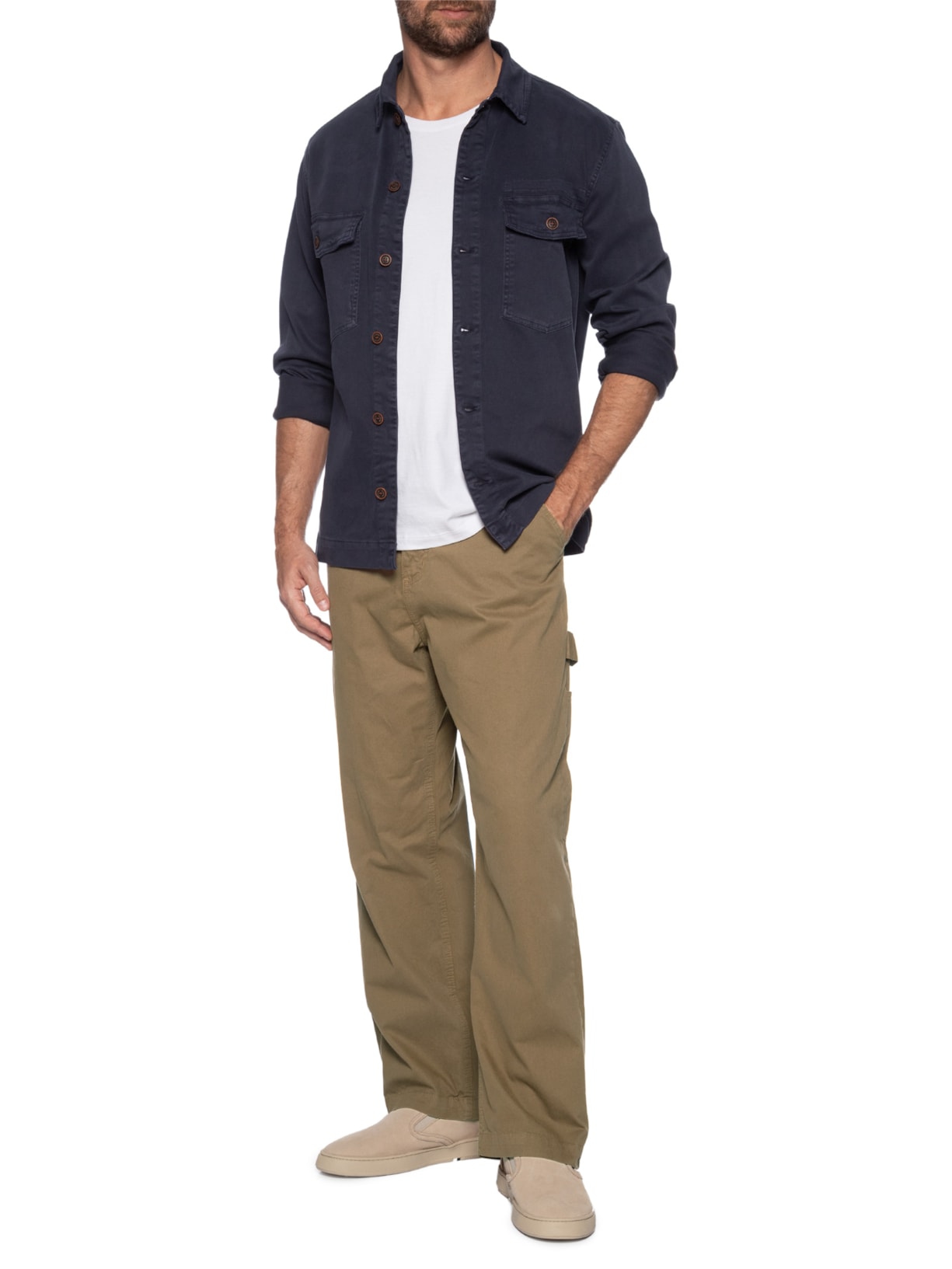 Jaqueta Masculina Overshirt Yosemite Azul Austral