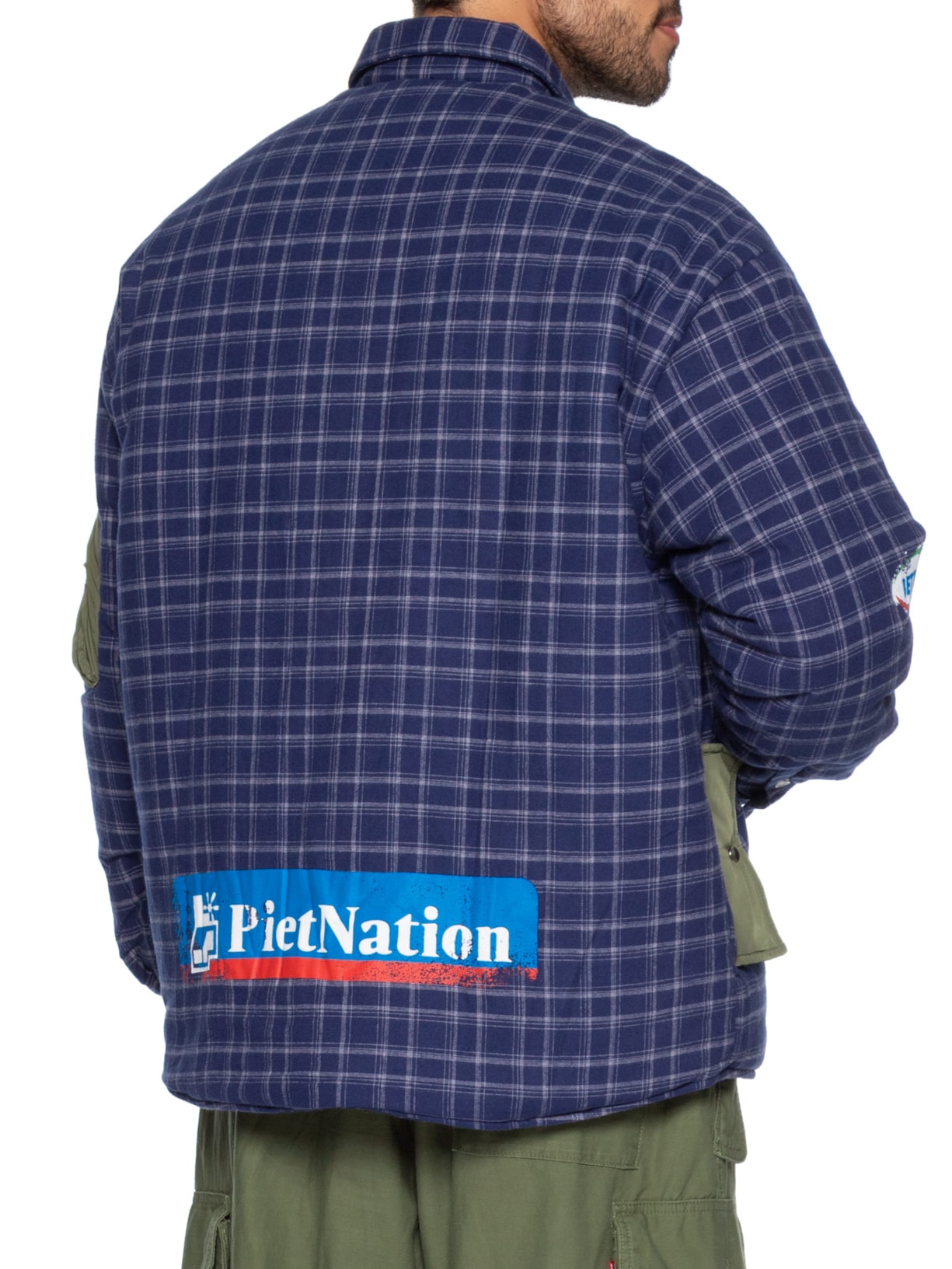 Jaqueta Masculina Padded Flanel Azul Piet