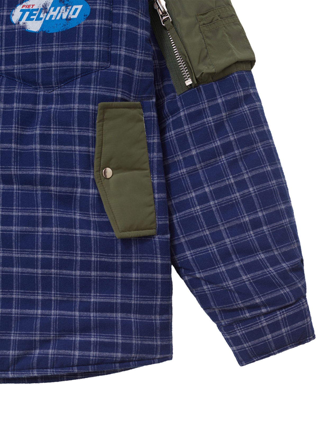 Jaqueta Masculina Padded Flanel Azul Piet