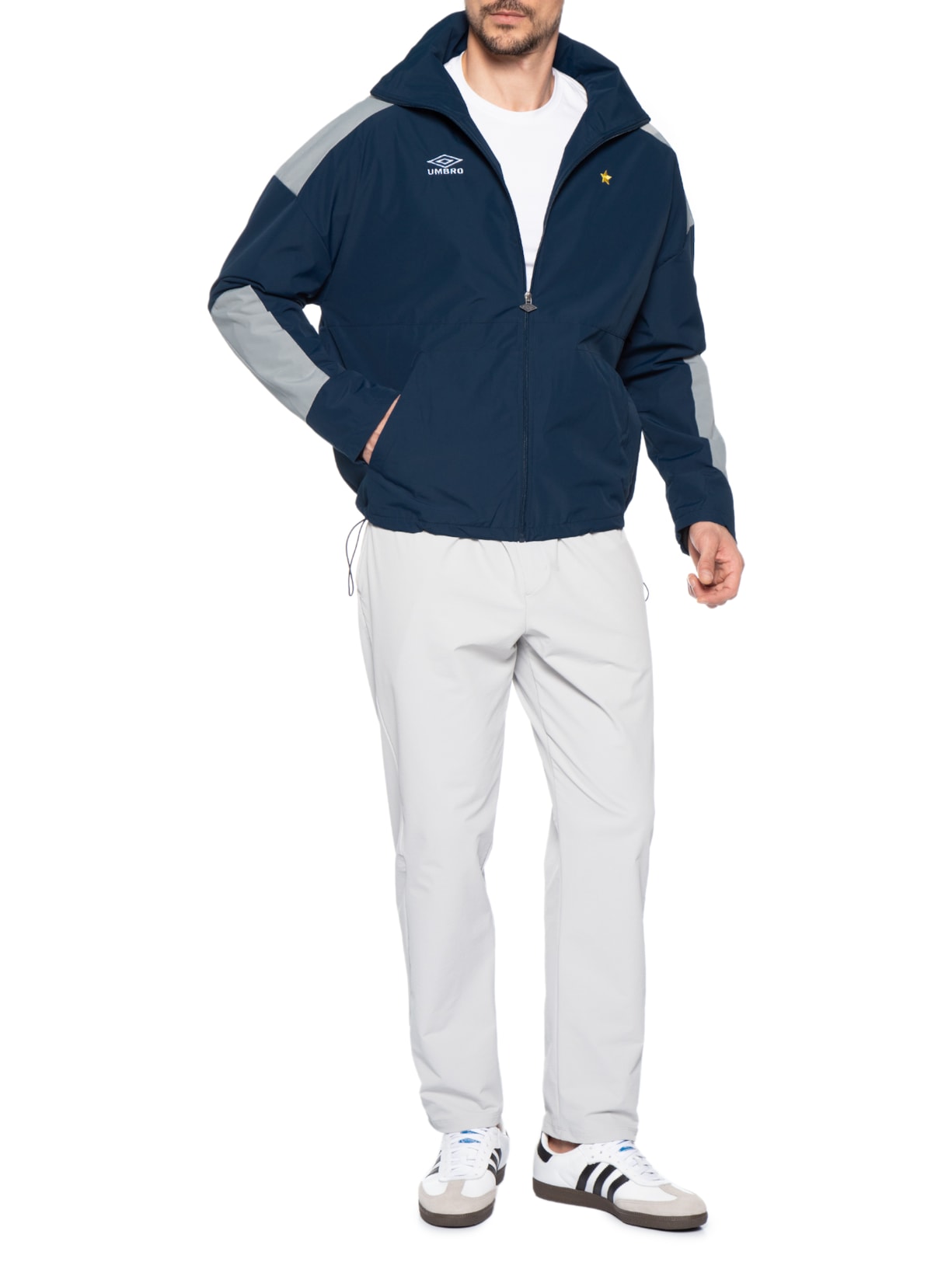 Jaqueta Masculina Panelled Boxy – Azul Umbro
