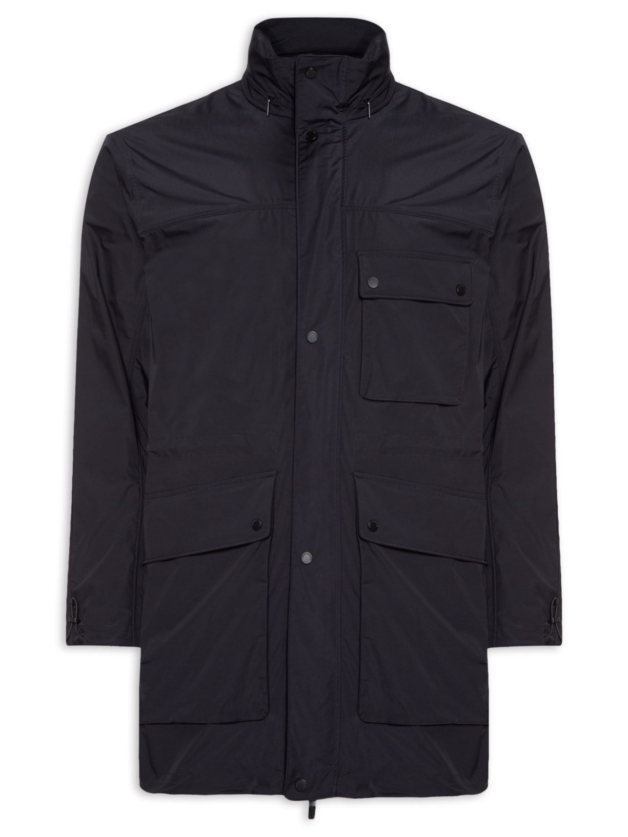 Jaqueta Masculina Parka com Bolsos - Azul