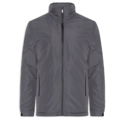 Jaqueta Masculina Parka Com Capuz - Cinza