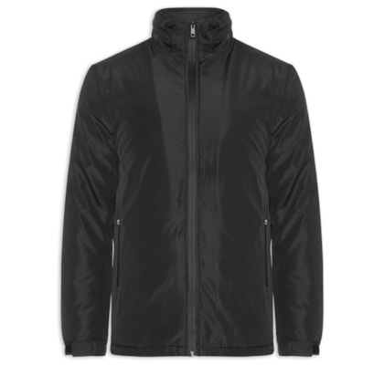 Jaqueta Masculina Parka Com Capuz - Preto