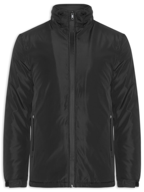 Jaqueta Masculina Parka Com Capuz - Preto