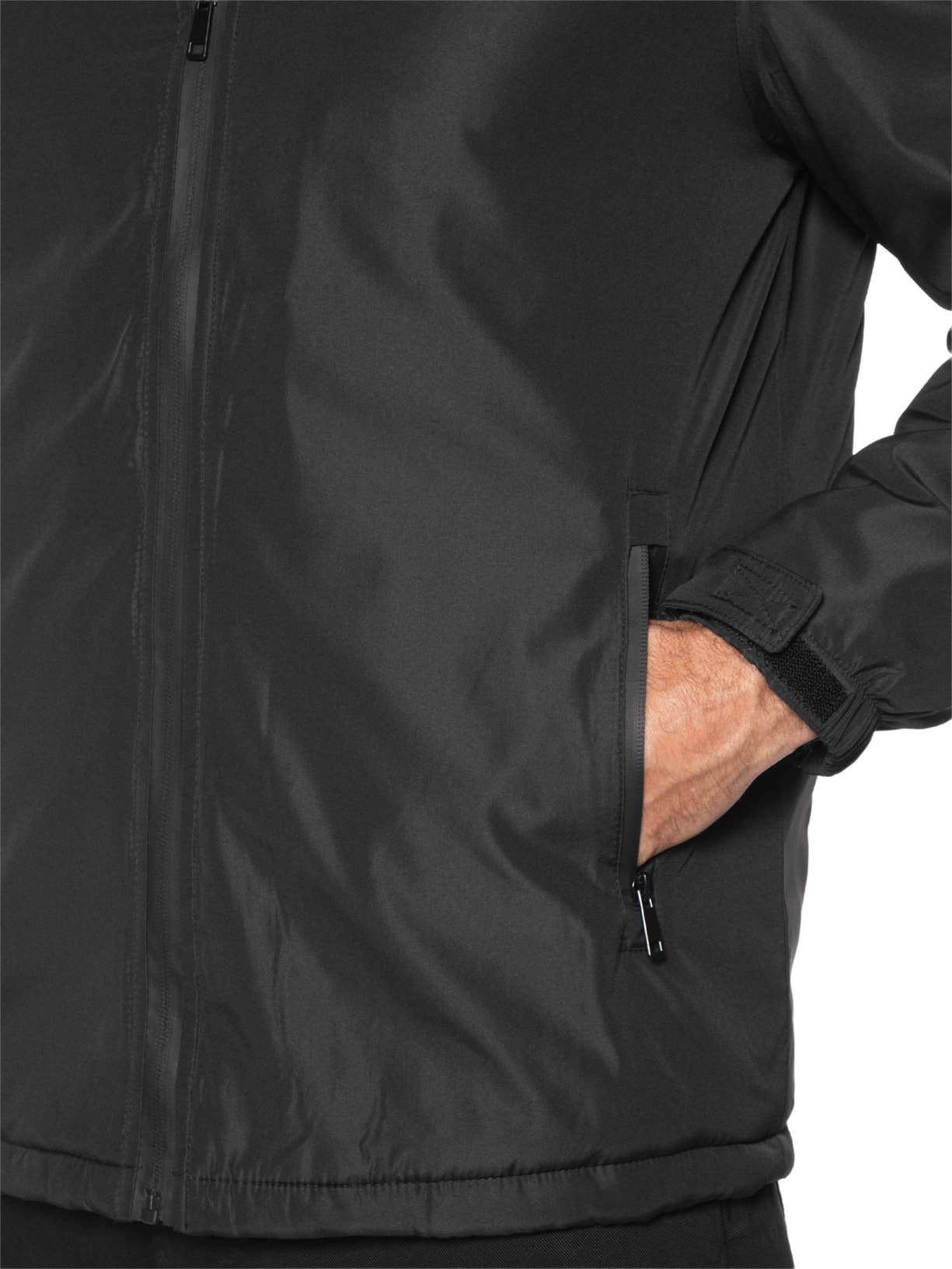 Jaqueta Masculina Parka Com Capuz Preto Basiq Men