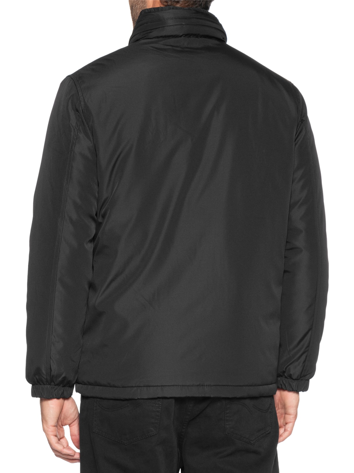 Jaqueta Masculina Parka Com Capuz Preto Basiq Men