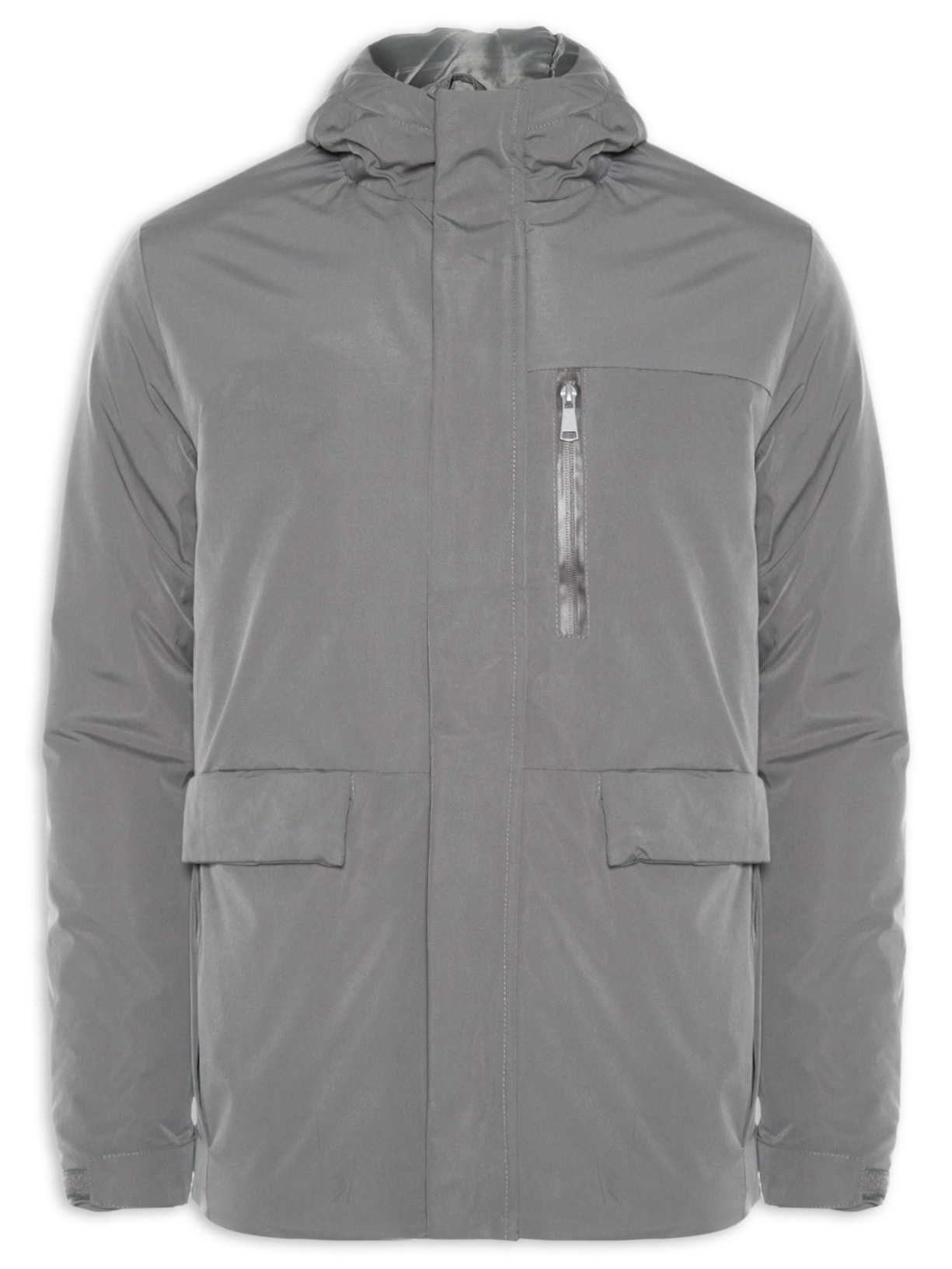 Jaqueta Masculina Parka Tactel - Cinza