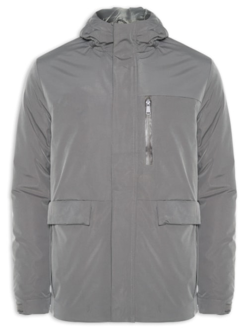 Jaqueta Masculina Parka Tactel - Cinza