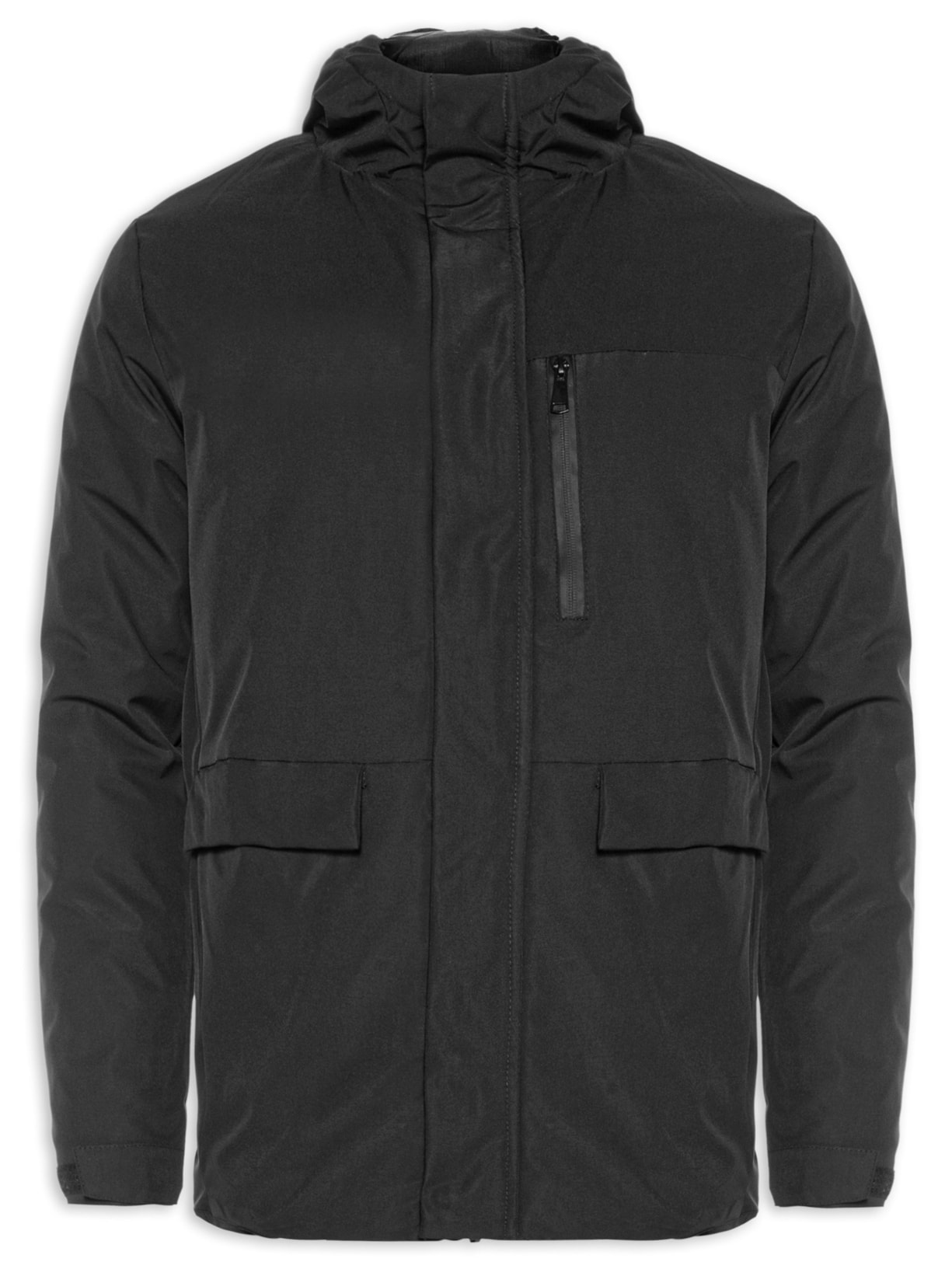 Jaqueta Masculina Parka Tactel Preto '2 Essential