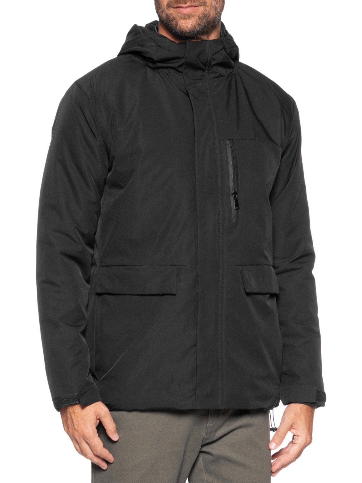Jaqueta Masculina Parka Tactel Preto '2 Essential