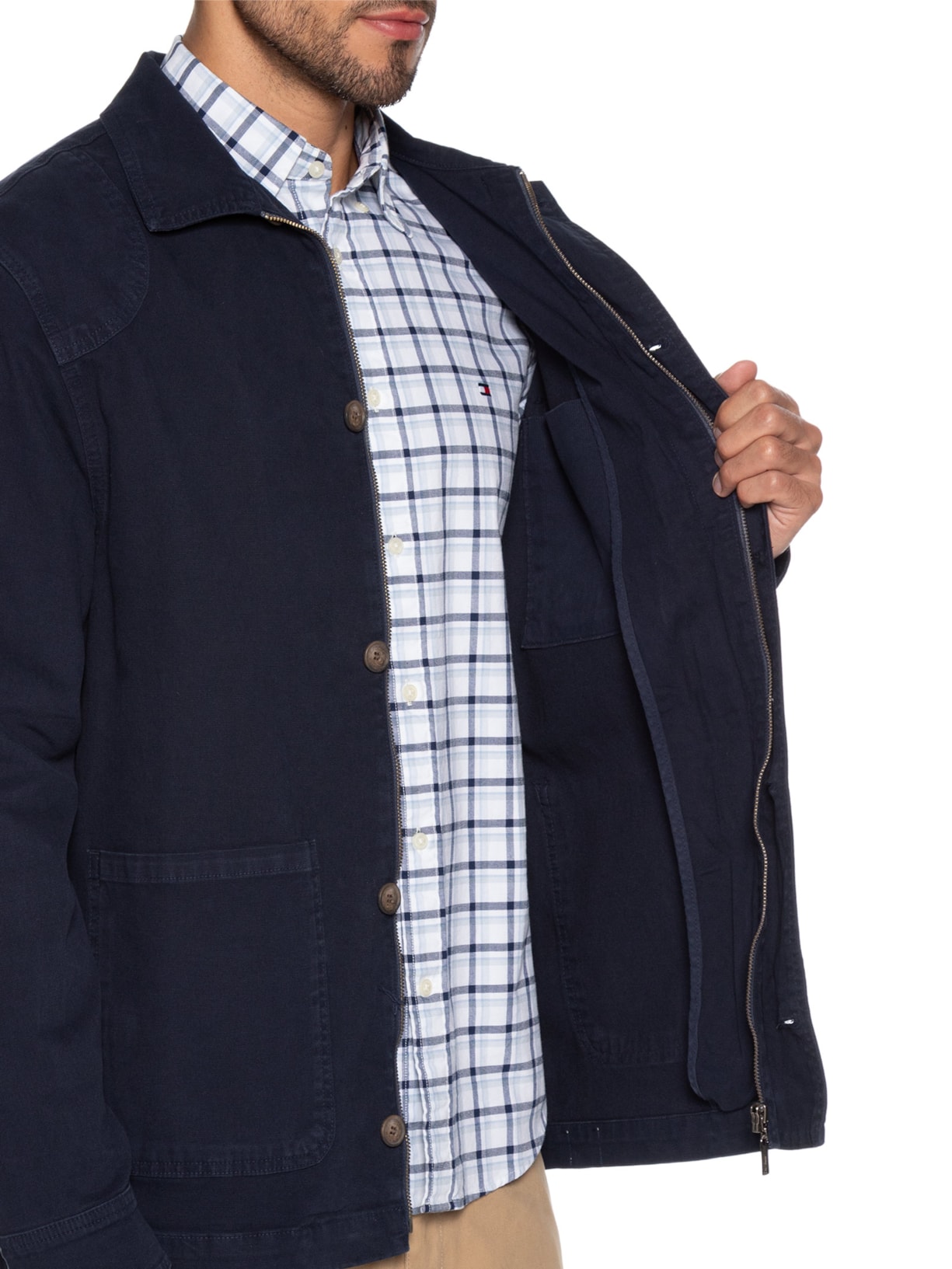 Jaqueta Masculina Parka Ugo Azul Zapalla