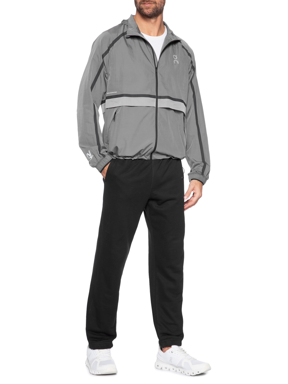 Jaqueta Masculina Performance Volt Jacket 1 Cinza On Running