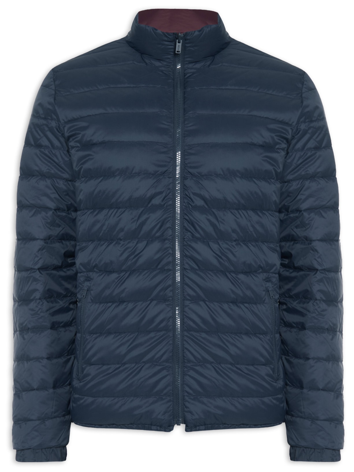 Jaqueta Masculina Pluma Dupla Face - Azul