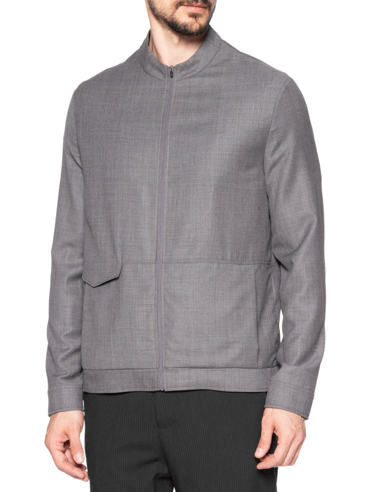 Jaqueta Masculina Portinhola Cinza Ricardo Almeida