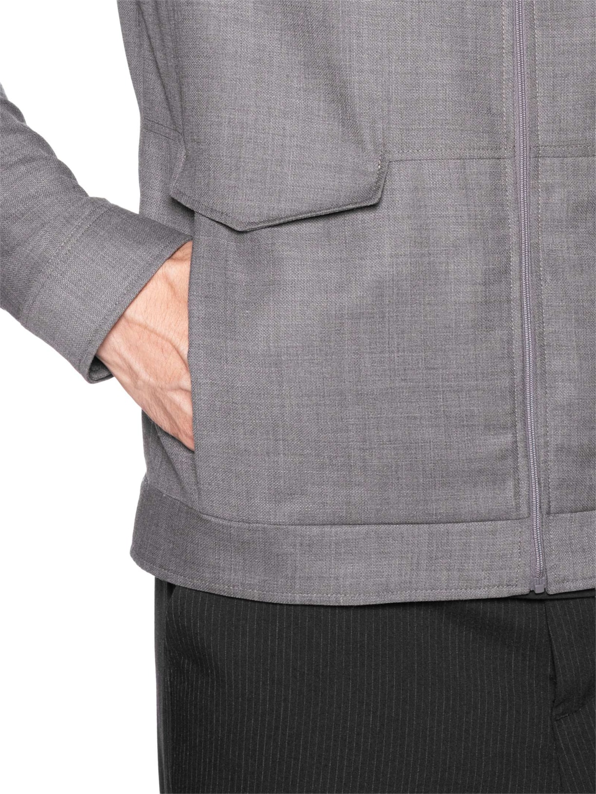 Jaqueta Masculina Portinhola Cinza Ricardo Almeida