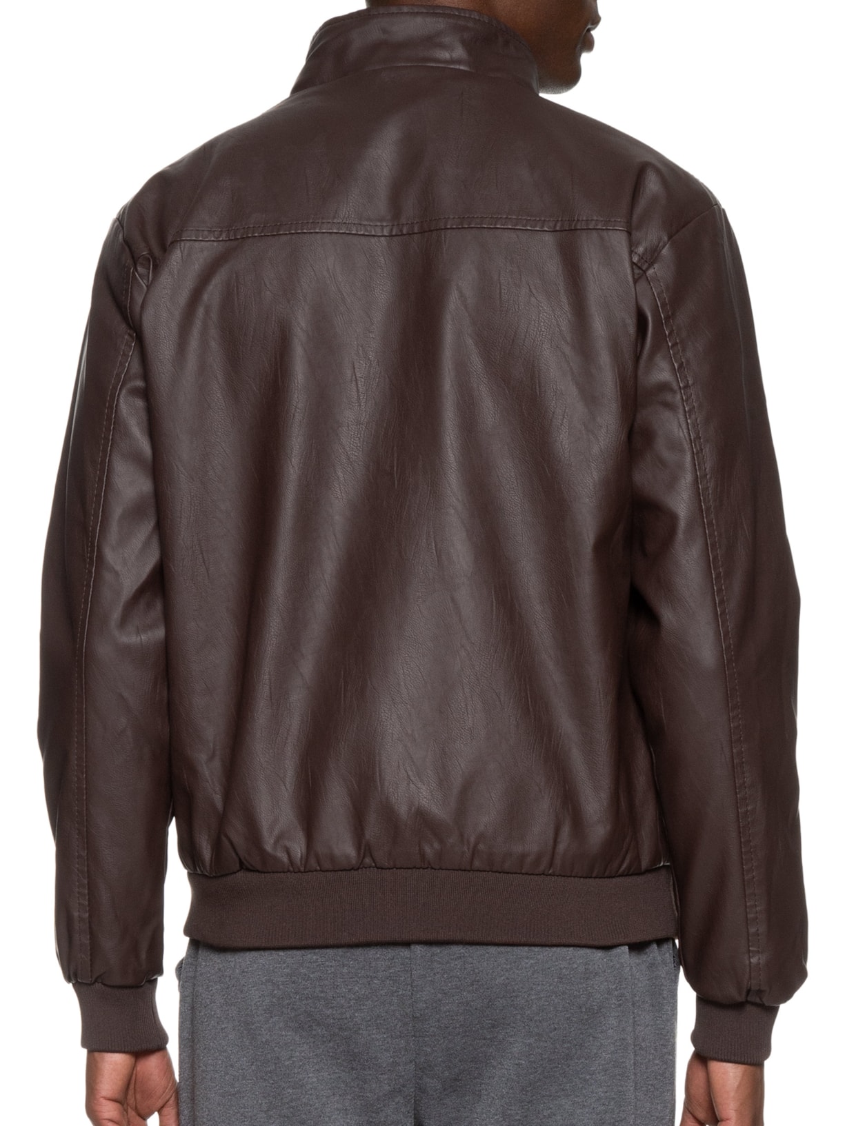 Jaqueta Masculina PU Utilitária Marrom Basiq Men