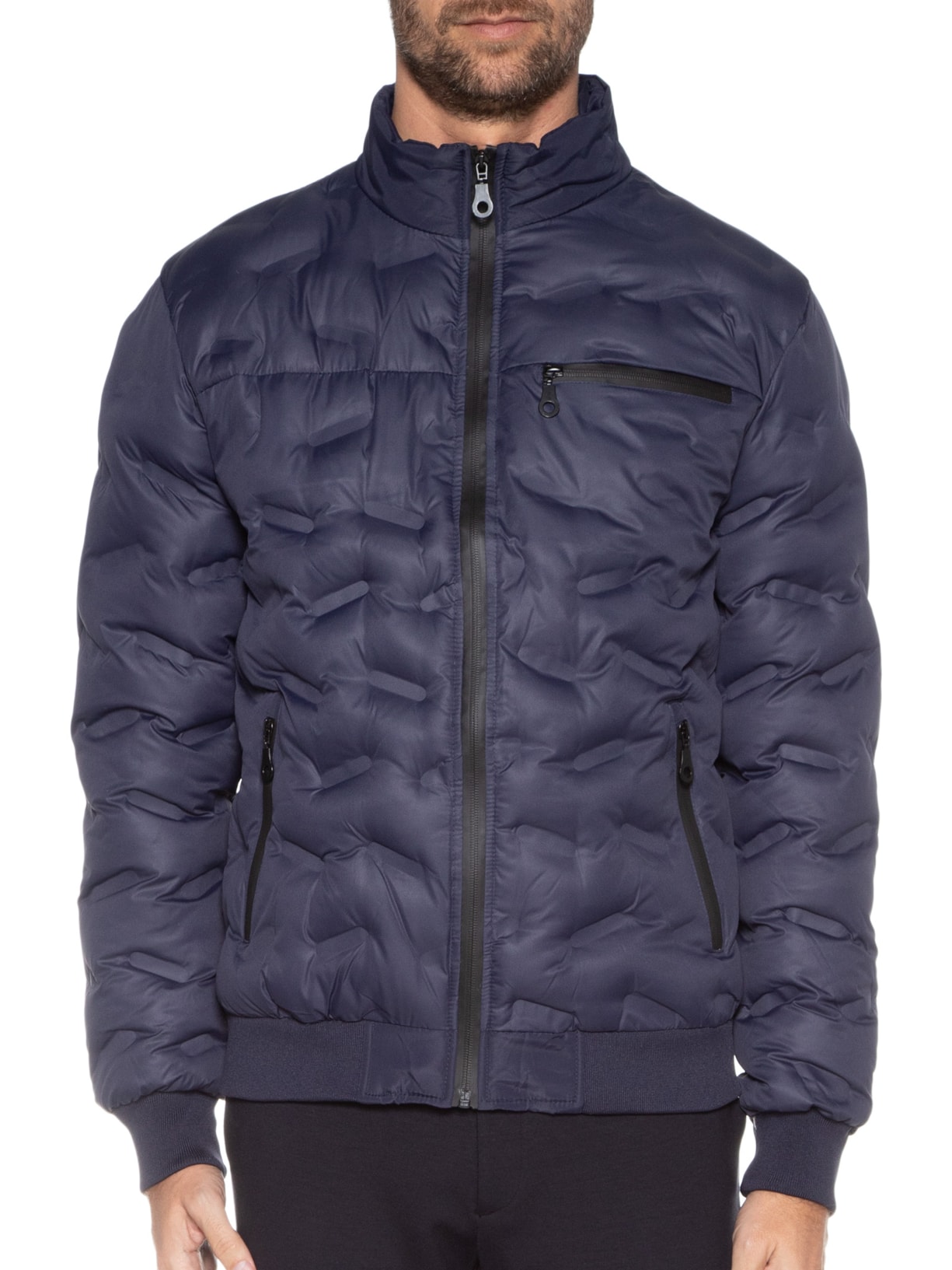 Jaqueta Masculina Puffer Azul '2 Essential