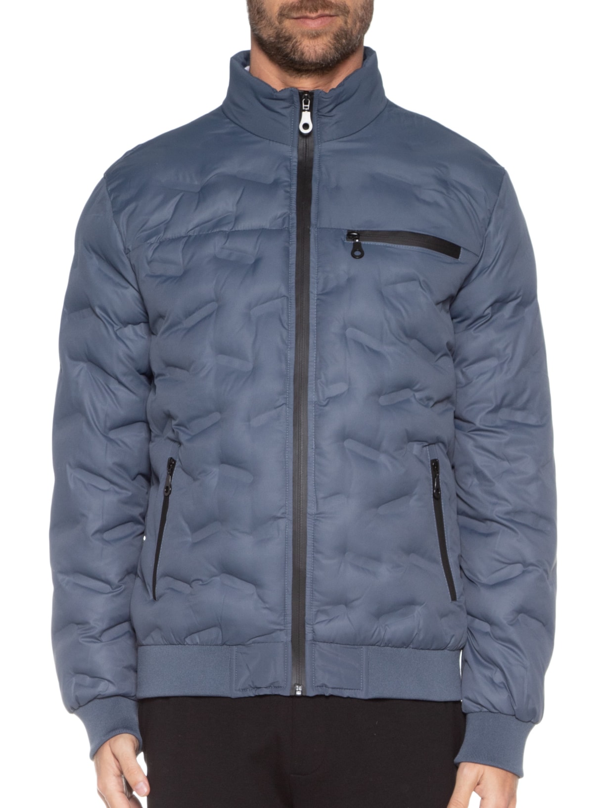 Jaqueta Masculina Puffer Azul '2 Essential