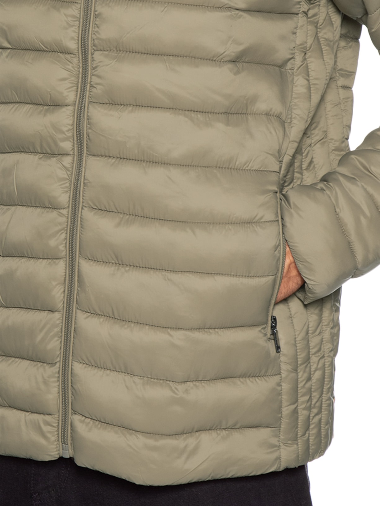 Jaqueta Masculina Puffer Básica Bege Basiq Men