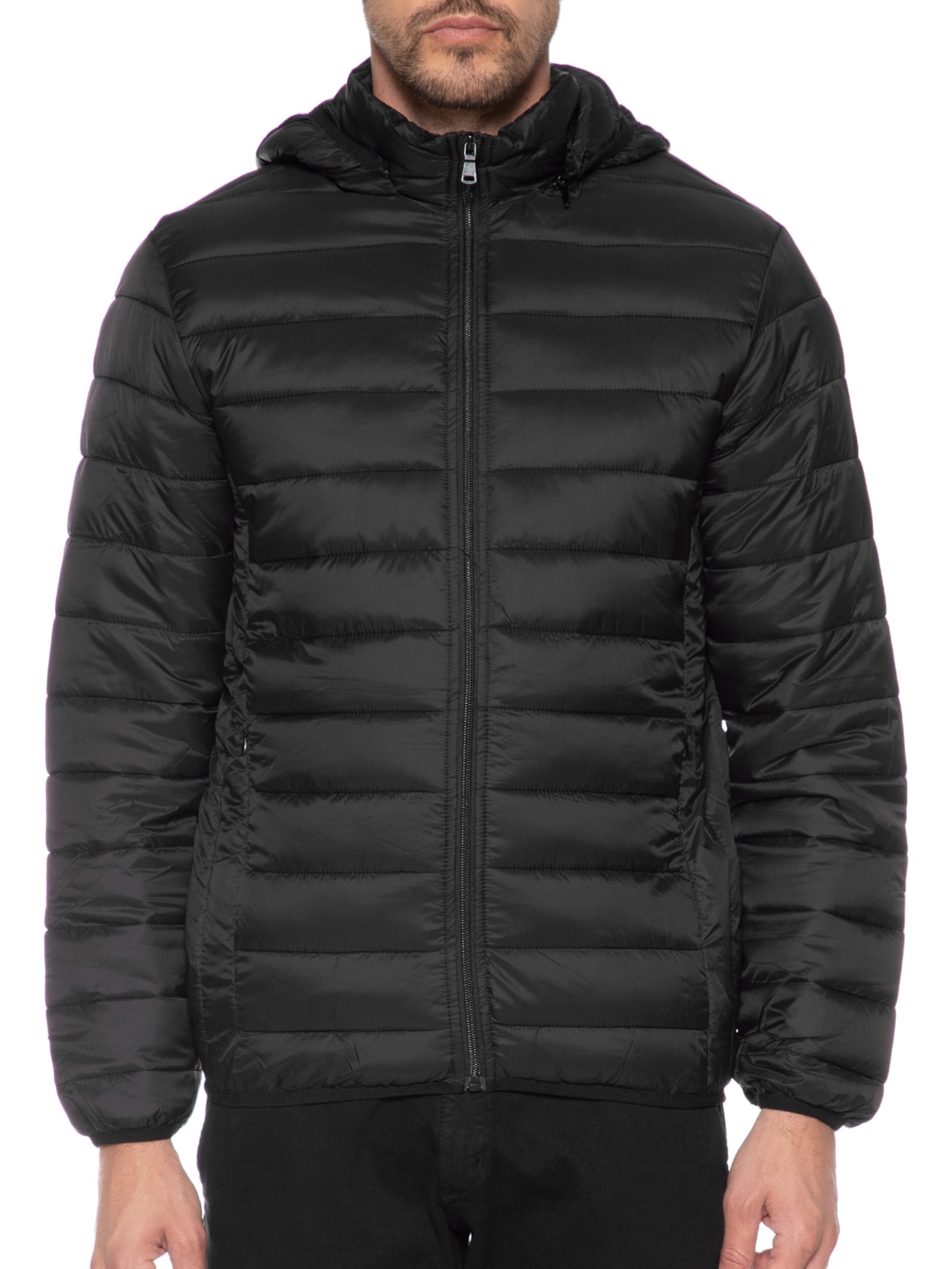 Jaqueta Masculina Puffer Básica Preto '2 Essential