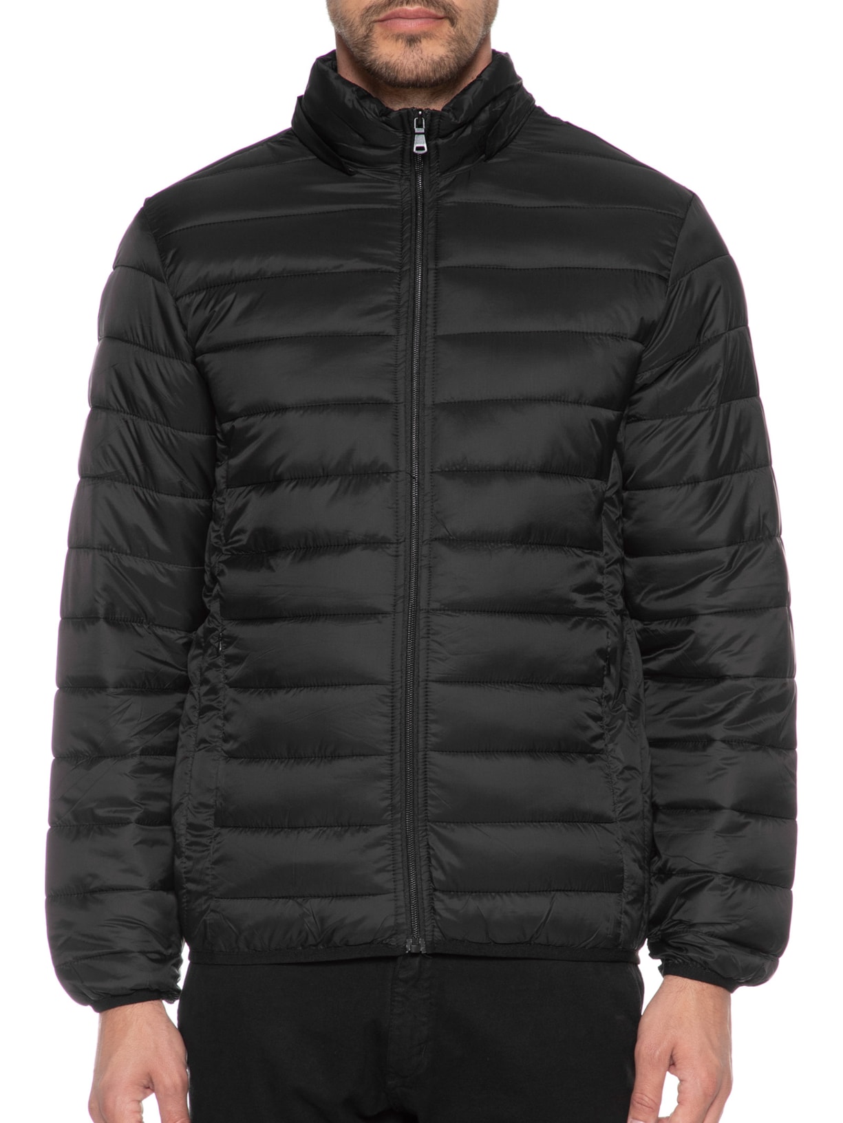 Jaqueta Masculina Puffer Básica Preto '2 Essential