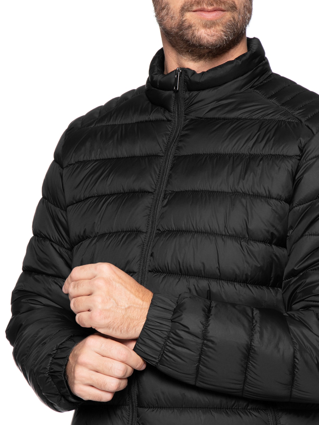 Jaqueta Masculina Puffer Básica Preto Basiq Men