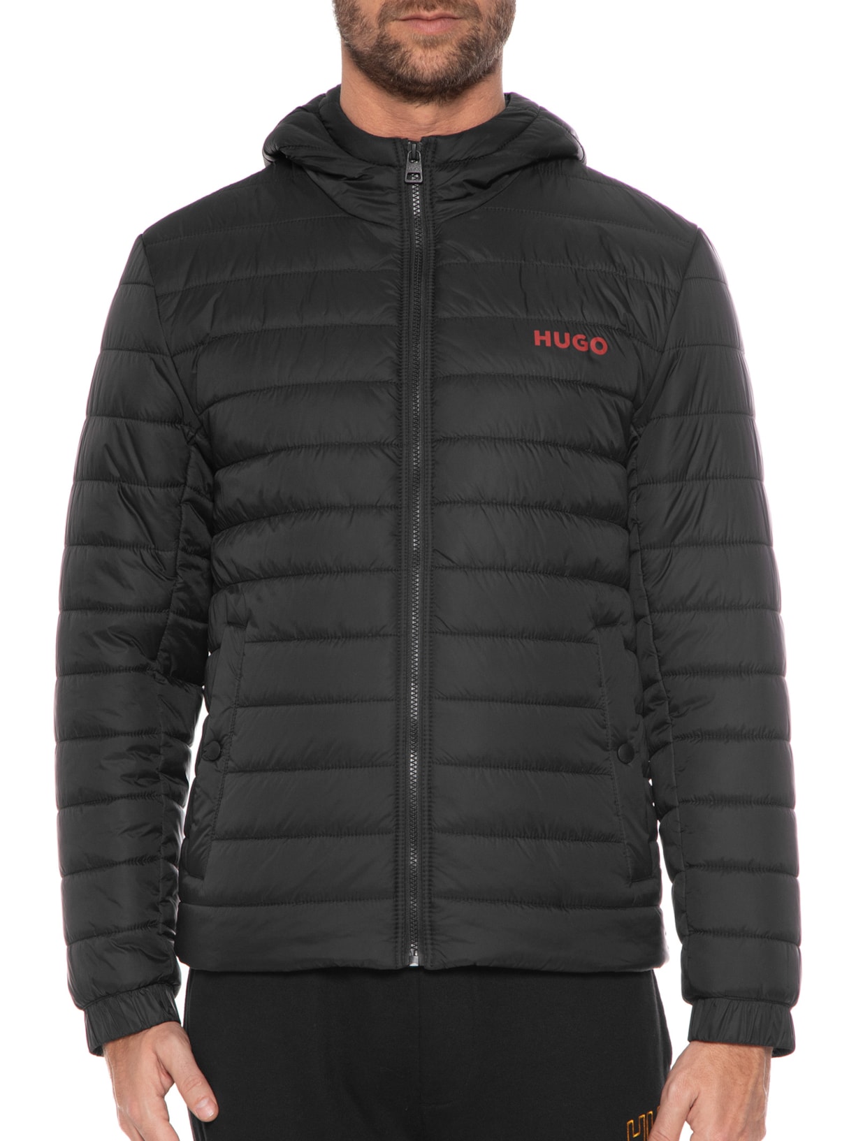 Jaqueta Masculina Puffer Bene2241 Preto Hugo