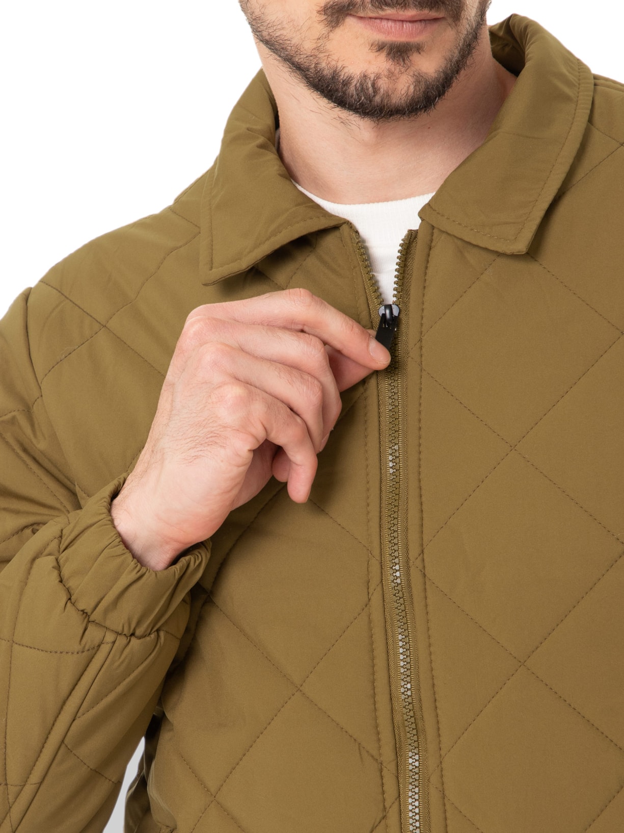 Jaqueta Masculina Puffer Casual Marrom  Basiq Men