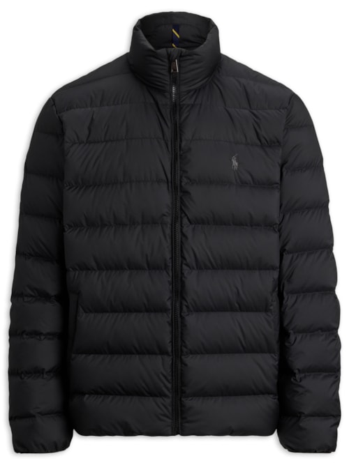 Jaqueta Masculina Puffer Classic Logo - Preto
