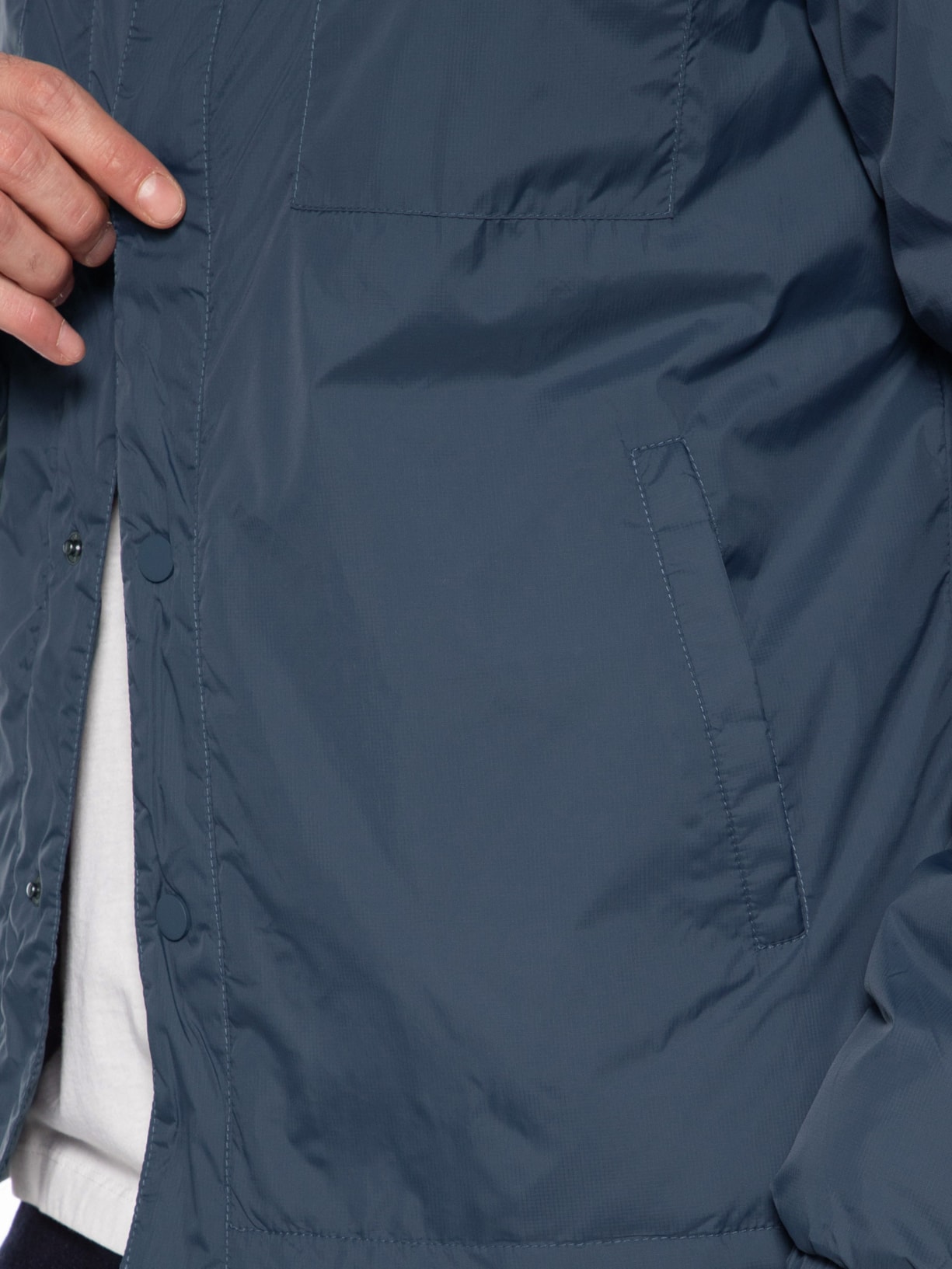 Jaqueta Masculina Puffer Com Bolso Azul '2 Essential