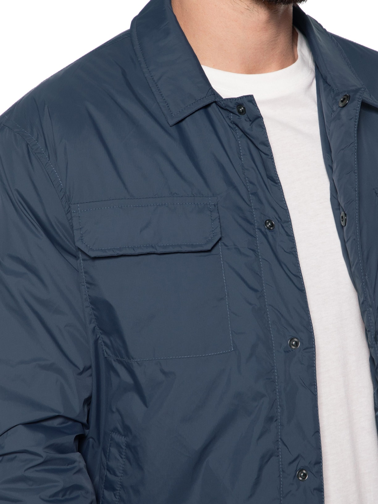 Jaqueta Masculina Puffer Com Bolso Azul '2 Essential