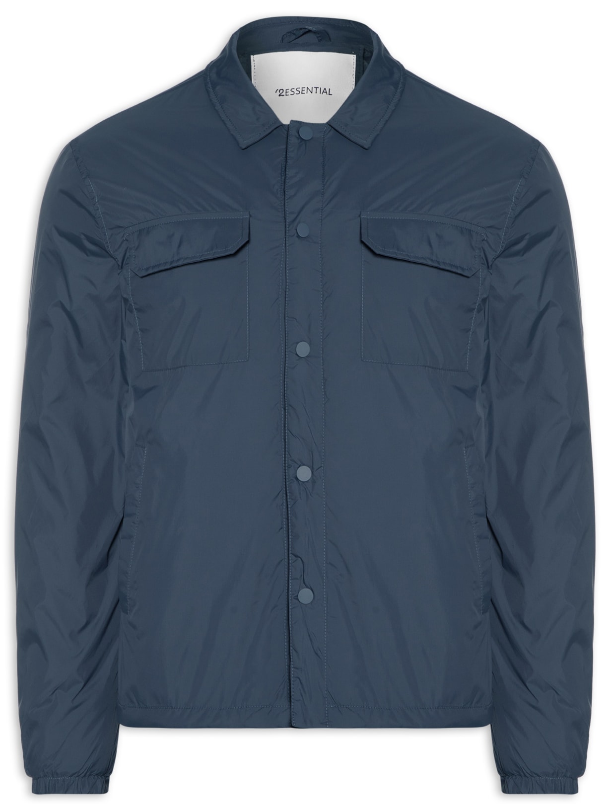 Jaqueta Masculina Puffer Com Bolso Azul '2 Essential