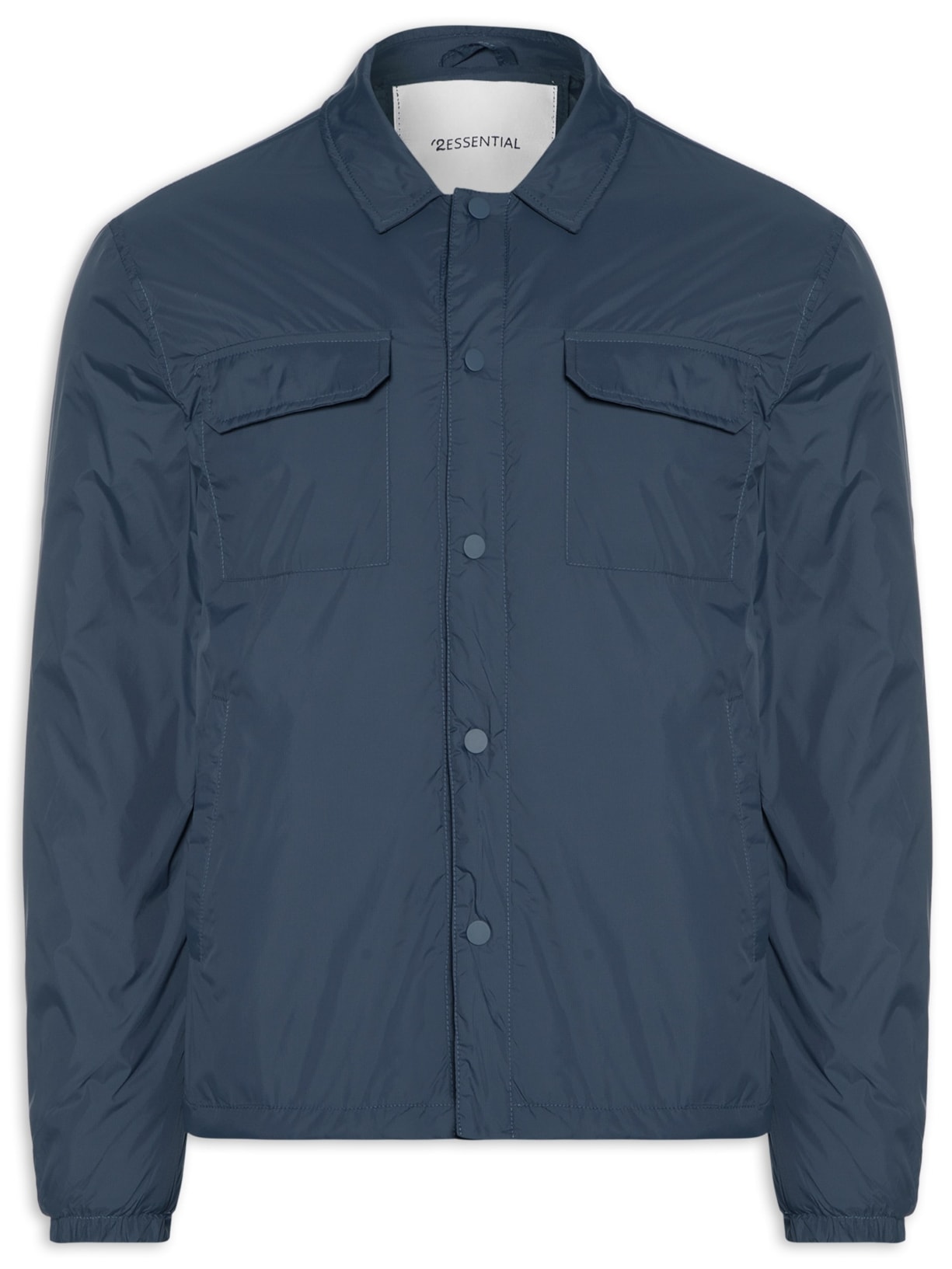 Jaqueta Masculina Puffer Com Bolso Azul '2 Essential