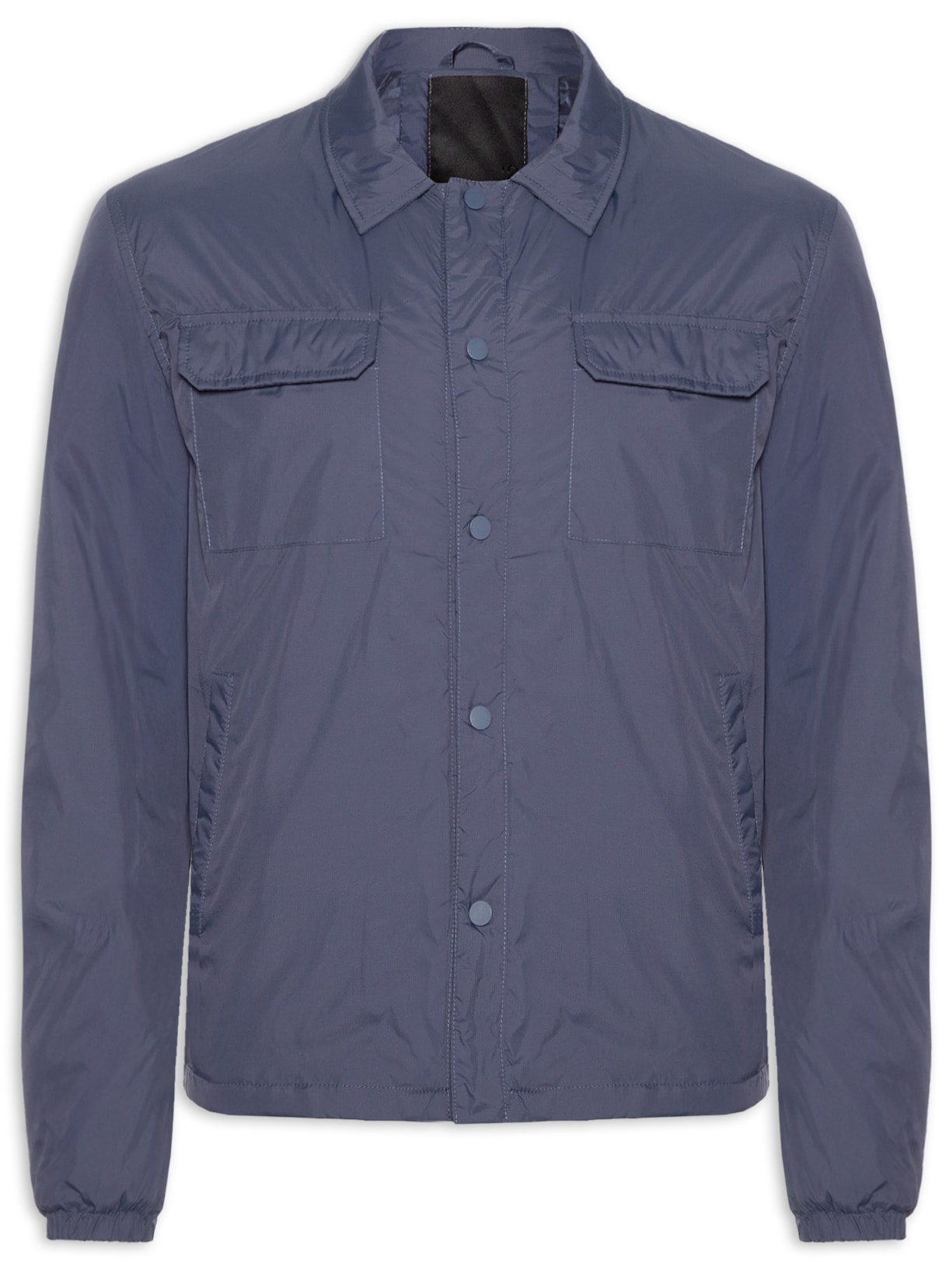 Jaqueta Masculina Puffer Com Bolso - Azul